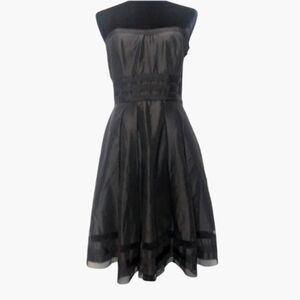 White House Black Market Women's Strapless Mini Black Dress Size 6